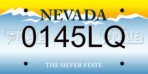 0145LQ Nevada License Plate
