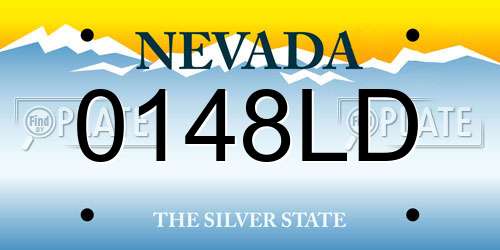0148LD Nevada License Plate