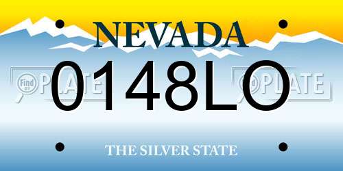 0148LO Nevada License Plate