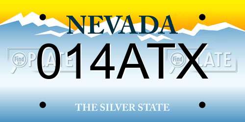014ATX Nevada License Plate