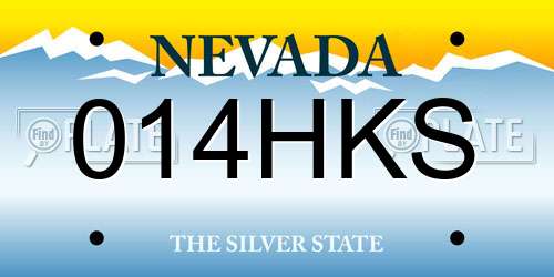 014HKS Nevada License Plate