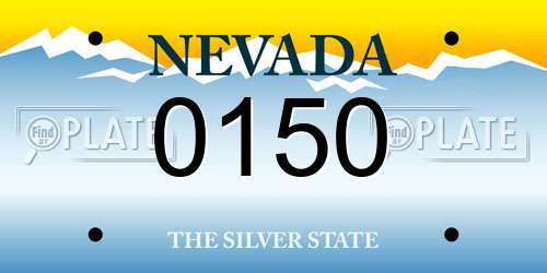 0150 Nevada License Plate