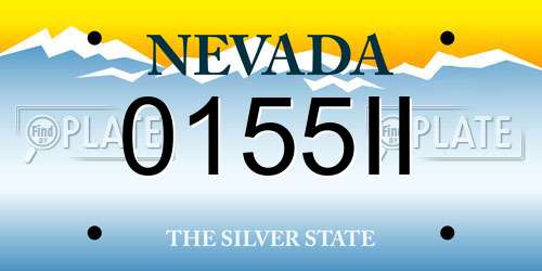 0155II Nevada License Plate