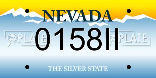 0158II Nevada License Plate