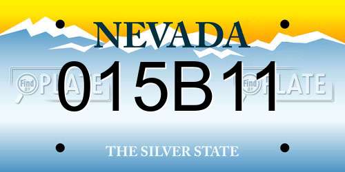 015B11 Nevada License Plate