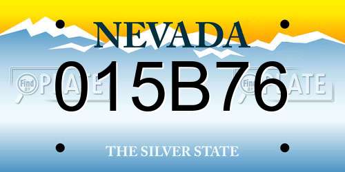015B76 Nevada License Plate