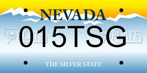 015TSG Nevada License Plate