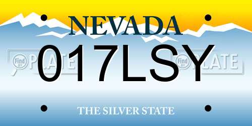 017LSY Nevada License Plate