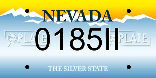 0185II Nevada License Plate