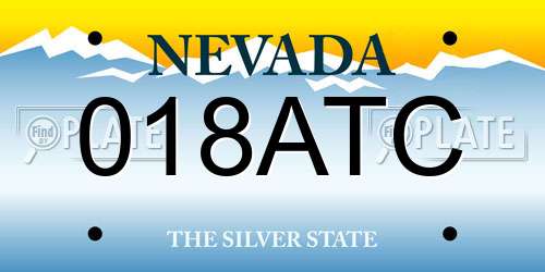 018ATC Nevada License Plate