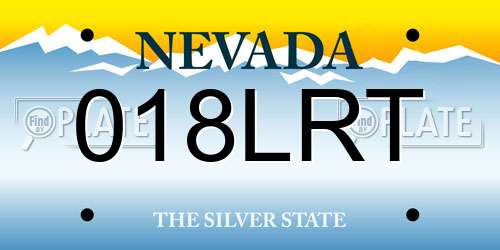 018LRT Nevada License Plate