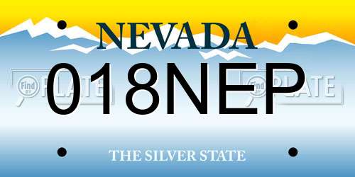 018NEP Nevada License Plate