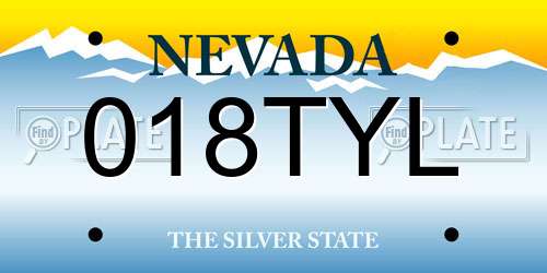 018TYL Nevada License Plate