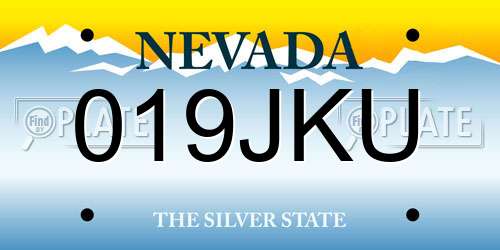 019JKU Nevada License Plate