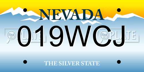 019WCJ Nevada License Plate