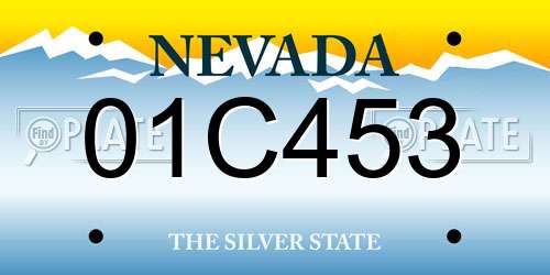 01C453 Nevada License Plate