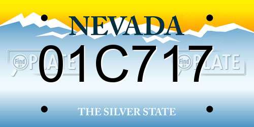 01C717 Nevada License Plate