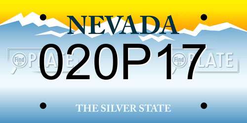 020P17 Nevada License Plate