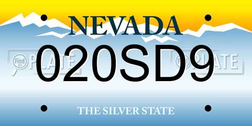 020SD9 Nevada License Plate