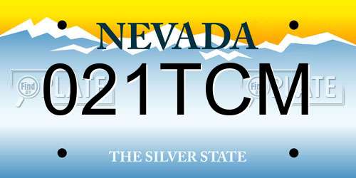 021TCM Nevada License Plate