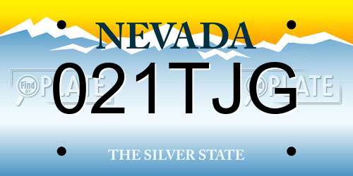 021TJG Nevada License Plate