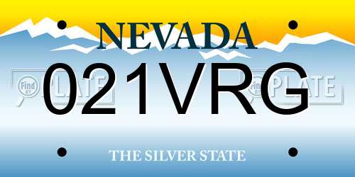 021VRG Nevada License Plate
