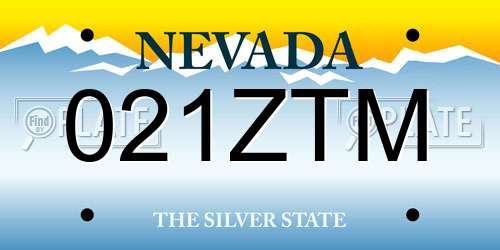 021ZTM Nevada License Plate