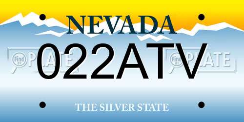 022ATV Nevada License Plate