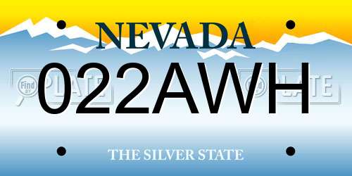 022AWH Nevada License Plate