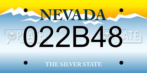 022B48 Nevada License Plate