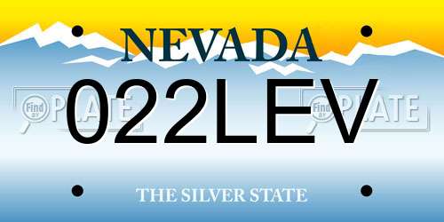 022LEV Nevada License Plate
