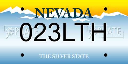 023LTH Nevada License Plate