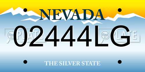 02444LG Nevada License Plate