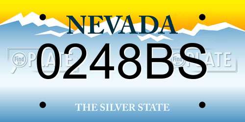 0248BS Nevada License Plate