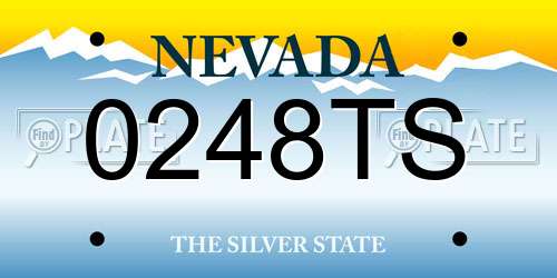 0248TS Nevada License Plate