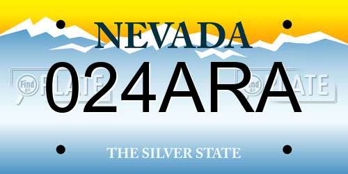 024ARA Nevada License Plate