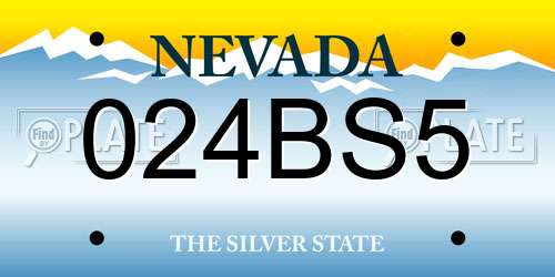 024BS5 Nevada License Plate