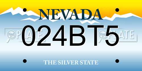 024BT5 Nevada License Plate