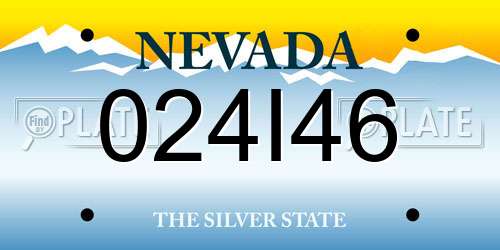 024I46 Nevada License Plate