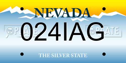 024IAG Nevada License Plate