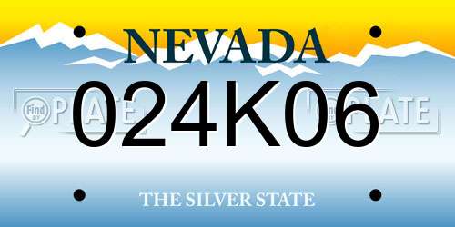 024K06 Nevada License Plate