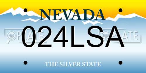 024LSA Nevada License Plate