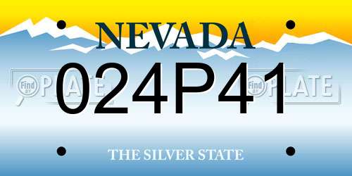 024P41 Nevada License Plate
