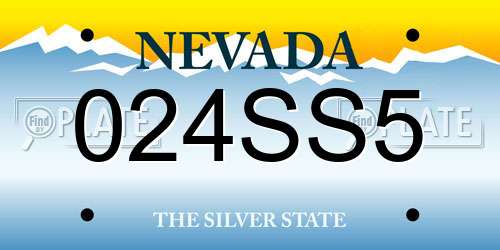 024SS5 Nevada License Plate