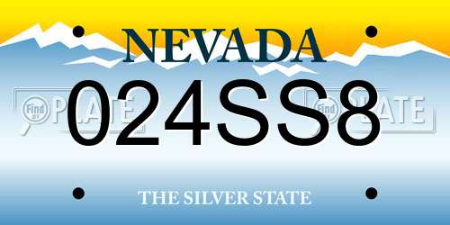 024SS8 Nevada License Plate