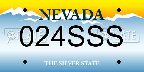 024SSS Nevada License Plate