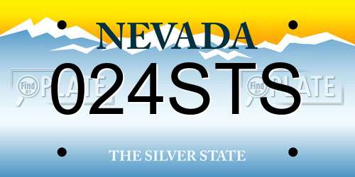 024STS Nevada License Plate