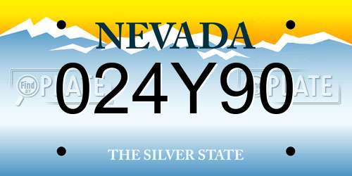 024Y90 Nevada License Plate
