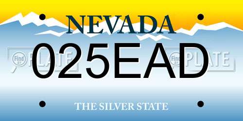 025EAD Nevada License Plate