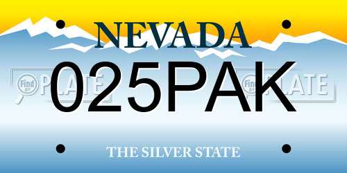 025PAK Nevada License Plate